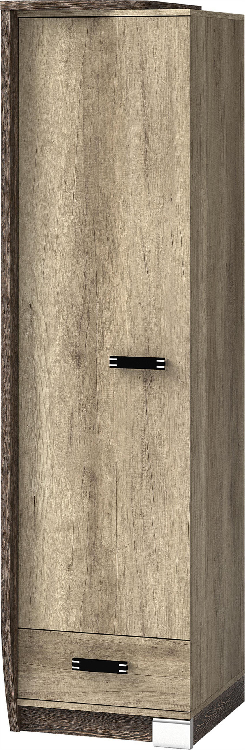 DREHTÜRENSCHRANK PALMERO 50/192,5/58cm 1-türig Braun - Eichefarben/Braun, Holzwerkstoff (50/192.5/58cm) - MASSENO