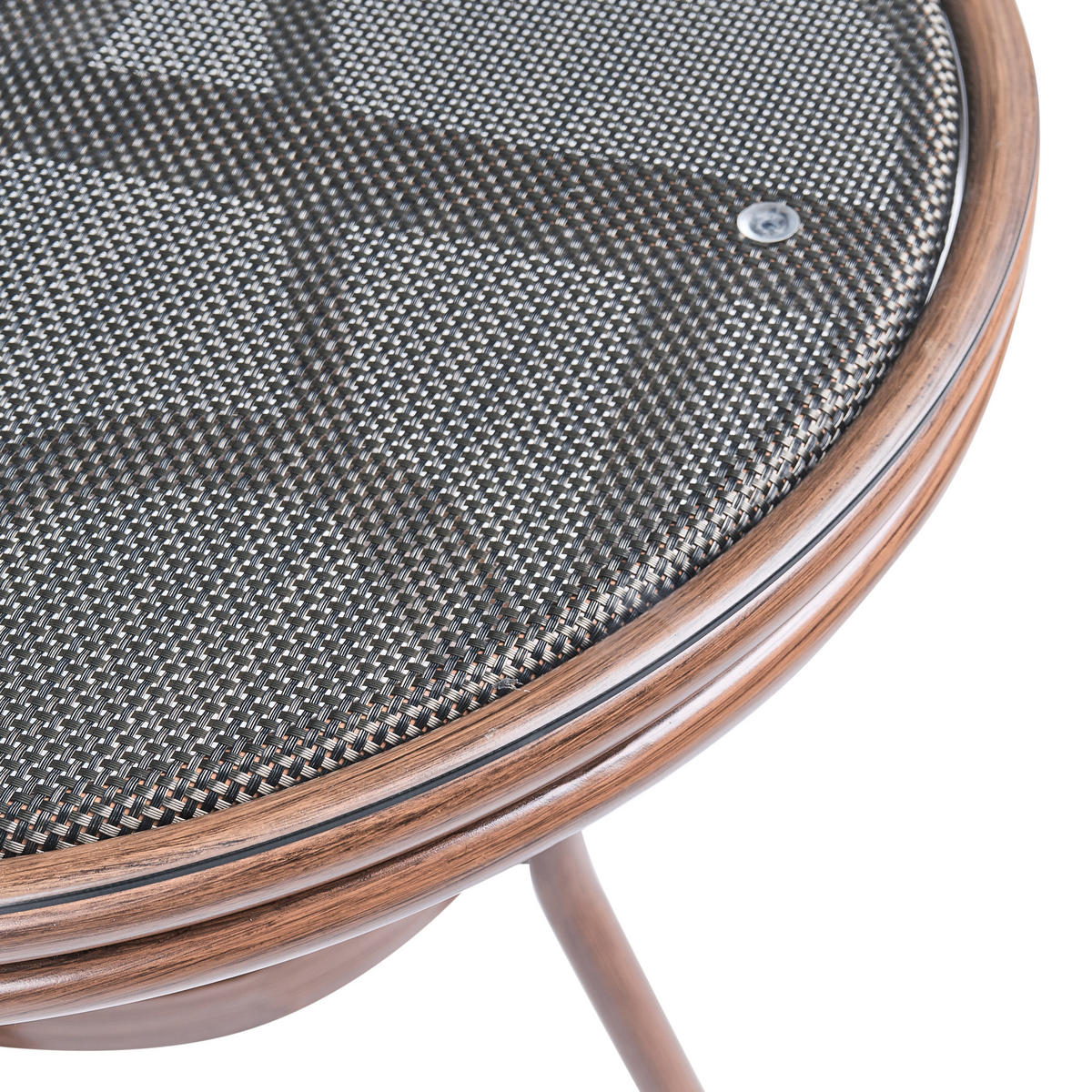 BISTRO MIZA 70/70 cm varnostno steklo siva Rifreddo - siva, umetna masa (70/70/76cm) - Beliani