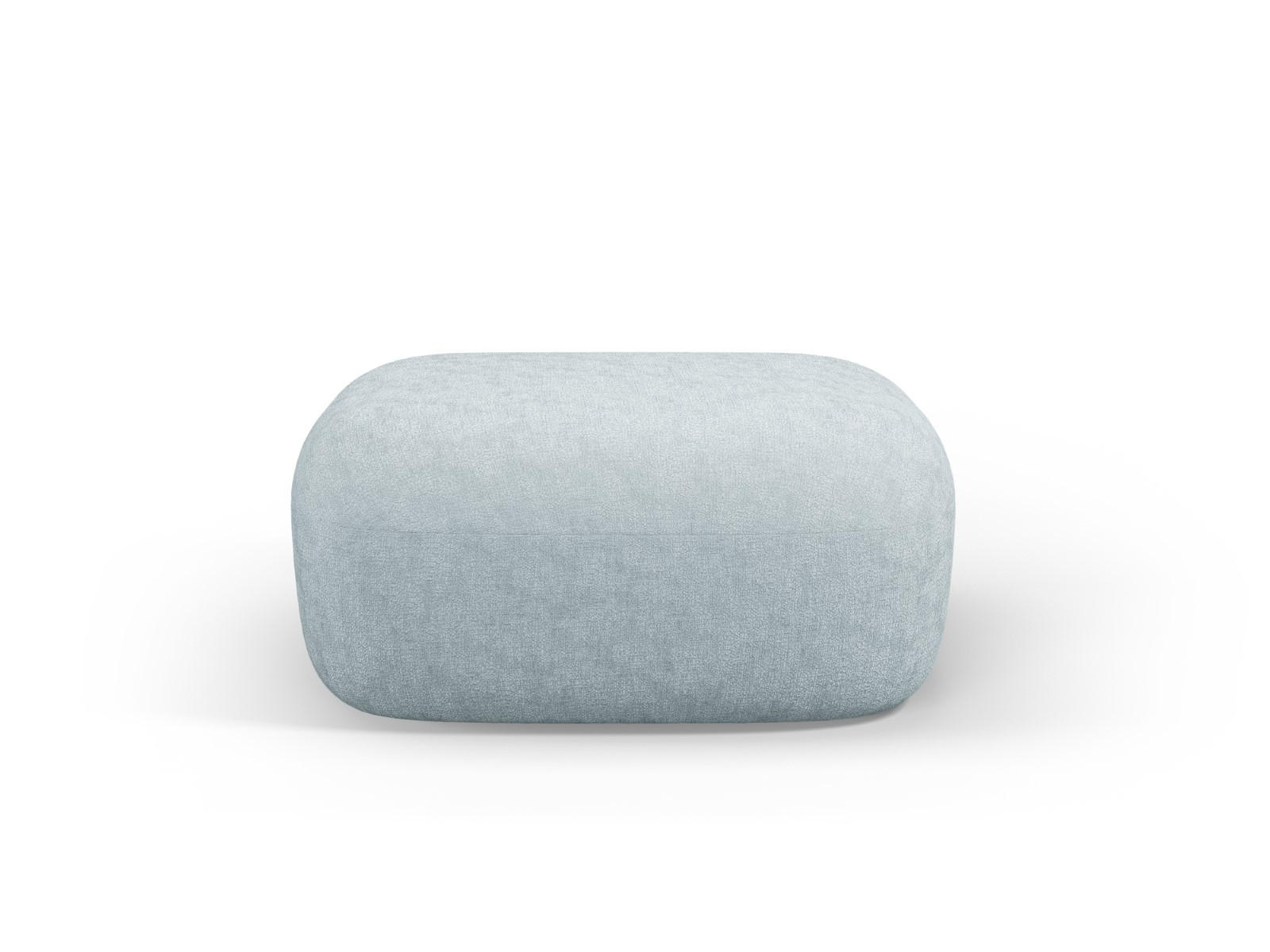 POUF Jenny aus Chenille-Stoff hellblau - Hellblau, Textil (88/40/90cm) - Micadoni