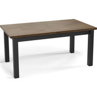 ESSTISCH Davidof rechteckig ausziehbar, Lefkas Eiche 160-240/90/76 cm - Alteiche/Schwarz, Holz/Holzwerkstoff (160/90/76cm) - WFL GROUP