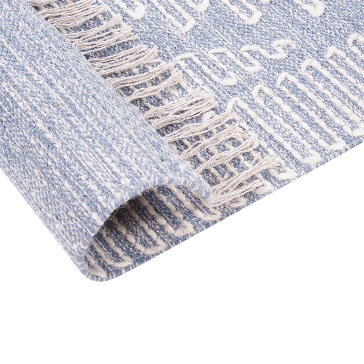 KURZFLOR-TEPPICH Ansar 200/140 cm - Blau, Textil (140/200cm) - Beliani