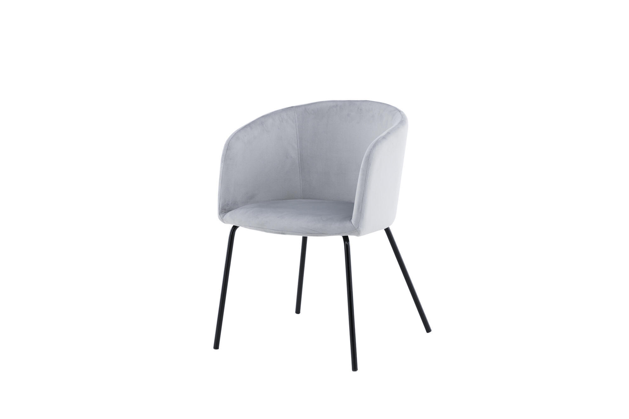 ESSZIMMERSTUHL BERIT Grau 55x55x78 cm - Grau, Textil (55/78/55cm) - FURNLUX