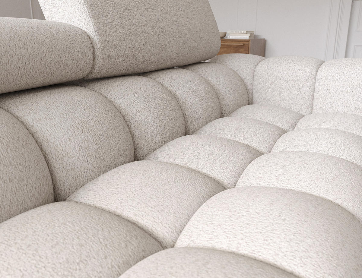 ECKSOFA Neviro L - Beige (Royal 18) - Beige, Holzwerkstoff (285/181cm) - Möblo