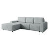 ECKSOFA Bella L, Seite: Links - Hellgrau/Schwarz, Holz/Kunststoff (258/168cm) - MIRJAN24