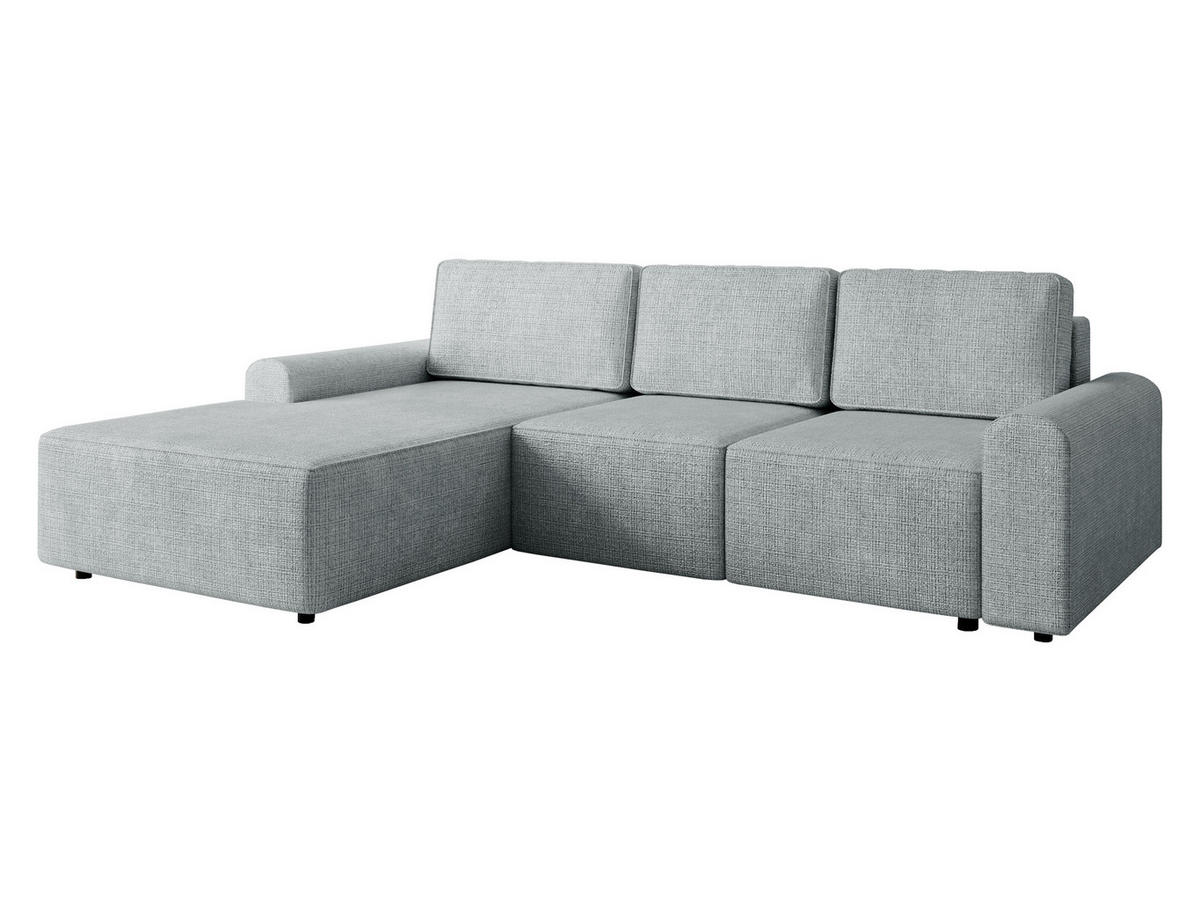 ECKSOFA Bella L, Seite: Links - Hellgrau/Schwarz, Holz/Kunststoff (258/168cm) - MIRJAN24
