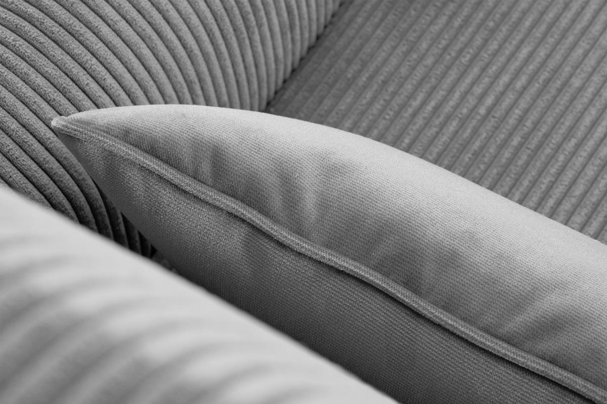 OHRENSESSEL STRALIS inklusive dekorativem Kissen, Grau - Hellgrau, Textil (82/108/80cm) - KONSIMO®