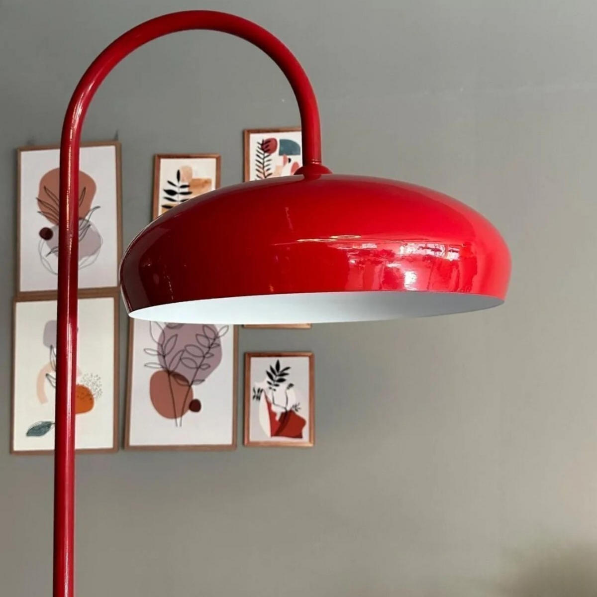 STEHLAMPE Bralo 180 Cm - Rot, Metall (37/37/180cm) - Bamyum