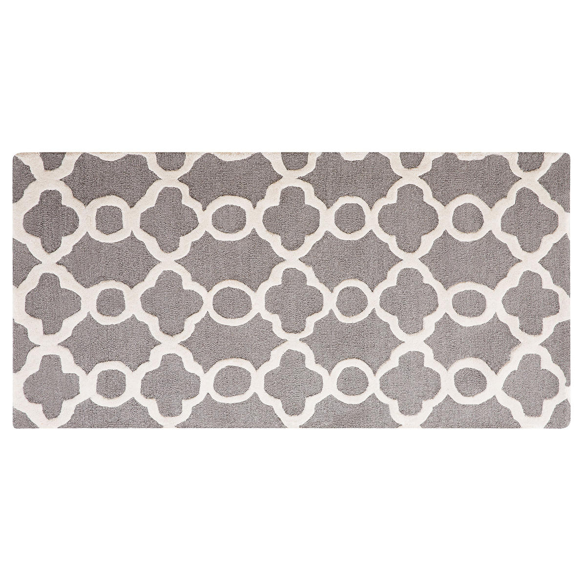 KURZFLOR-TEPPICH ZILE 80/150 cm - Grau, Textil (80/150cm) - Beliani