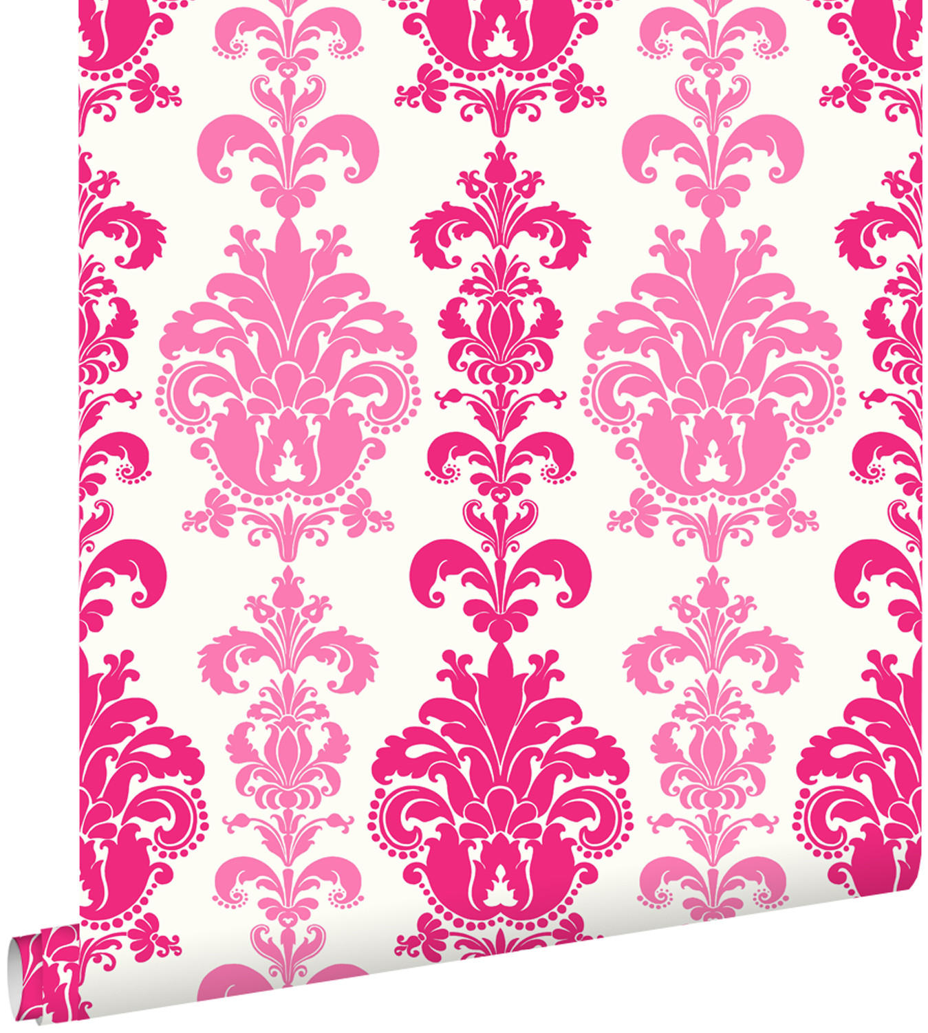 TAPETE Barockmuster 53 cm x 10.05 m - Pink, Papier (53/0.1cm) - ESTAhome