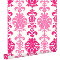 TAPETE Barockmuster 53 cm x 10.05 m - Pink, Papier (53/0.1cm) - ESTAhome