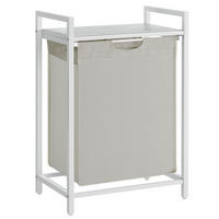 WÄSCHEKORB 1 Schublade - L50 cm - Grau, Holzwerkstoff (33/76/50cm) - Calicosy