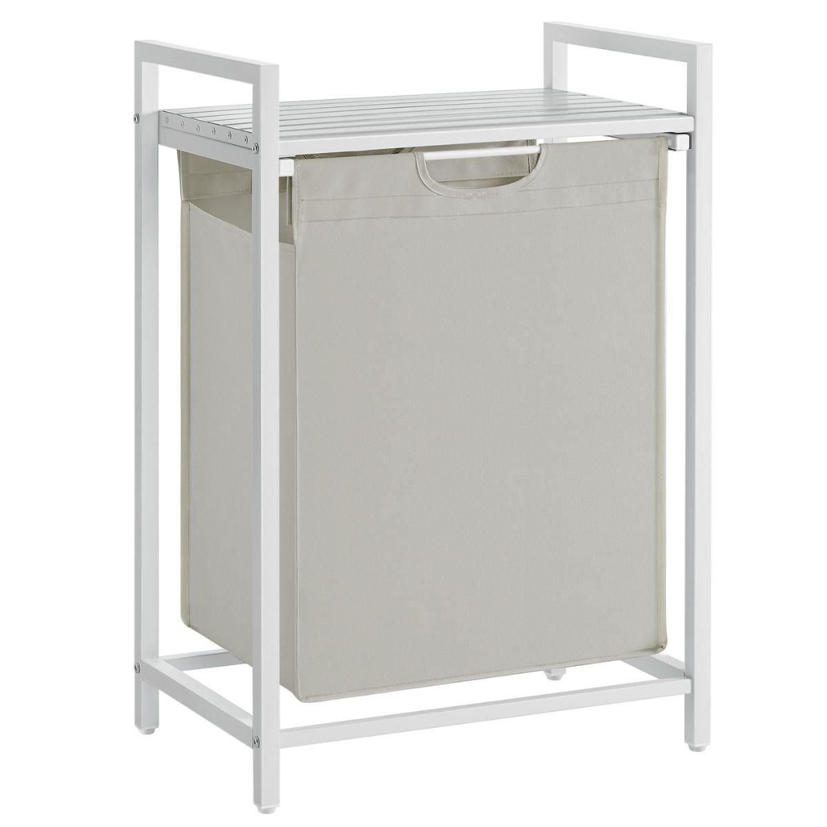 WÄSCHEKORB 1 Schublade - L50 cm - Grau, Holzwerkstoff (33/76/50cm) - Calicosy