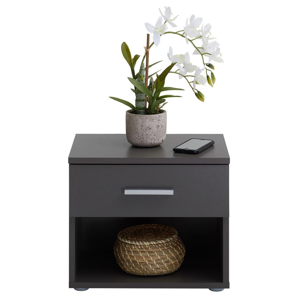 NACHTTISCH MARY - Anthrazit, Holzwerkstoff (42/38/30cm) - CARO-Möbel