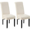 ESSZIMMERSTUHL 2er Set 44 x 63 x 106 cm creme - Creme, Textil (44/106/45cm) - tectake