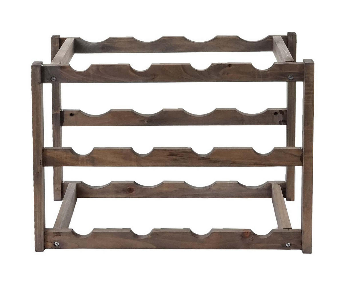 WEINREGAL 3 BÖDEN Braun - Braun, Holz (42/30/26cm) - MCW