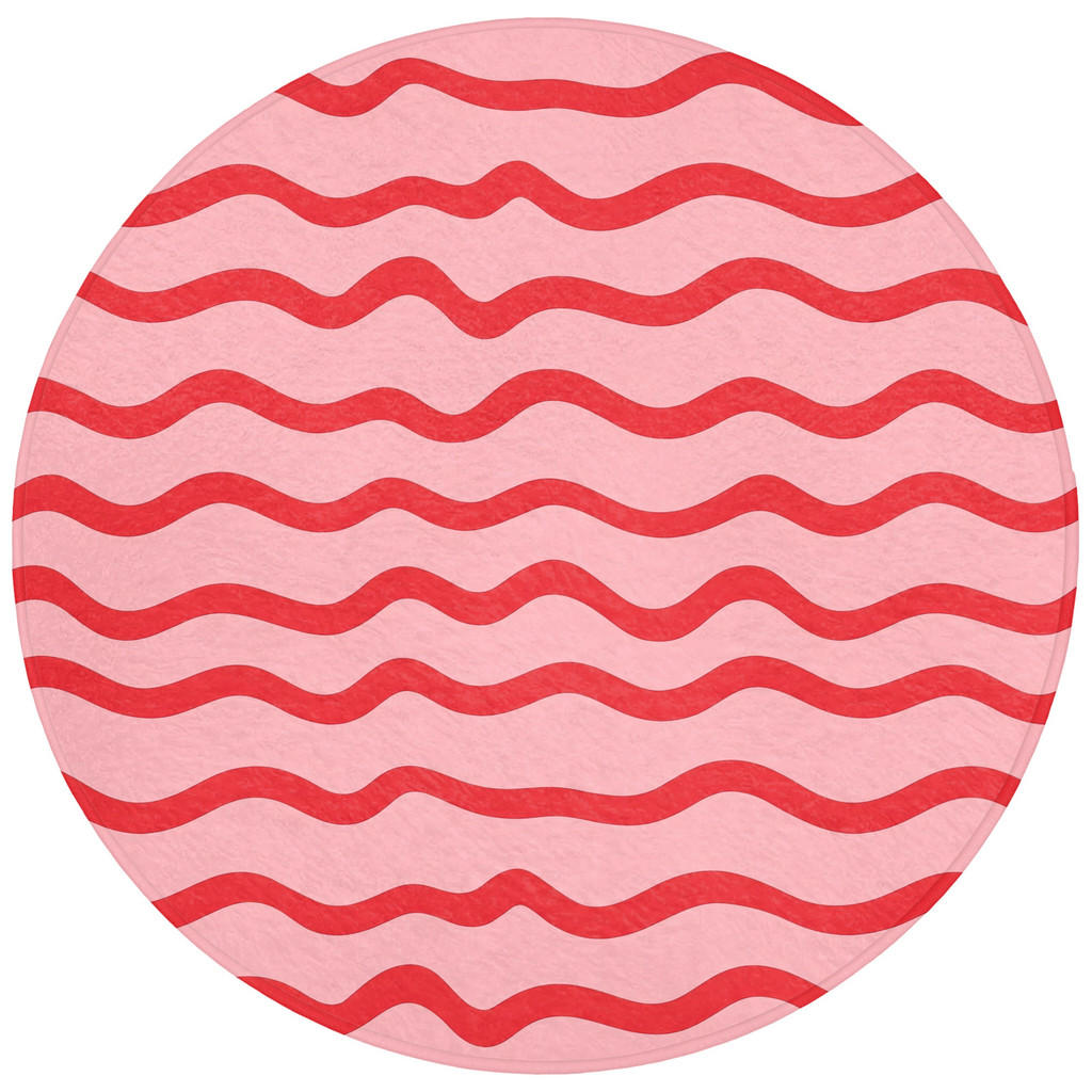 OnlyWow KOUPELNOVÁ PŘEDLOŽKA Hravé - Vzor - Červená 70x70 cm