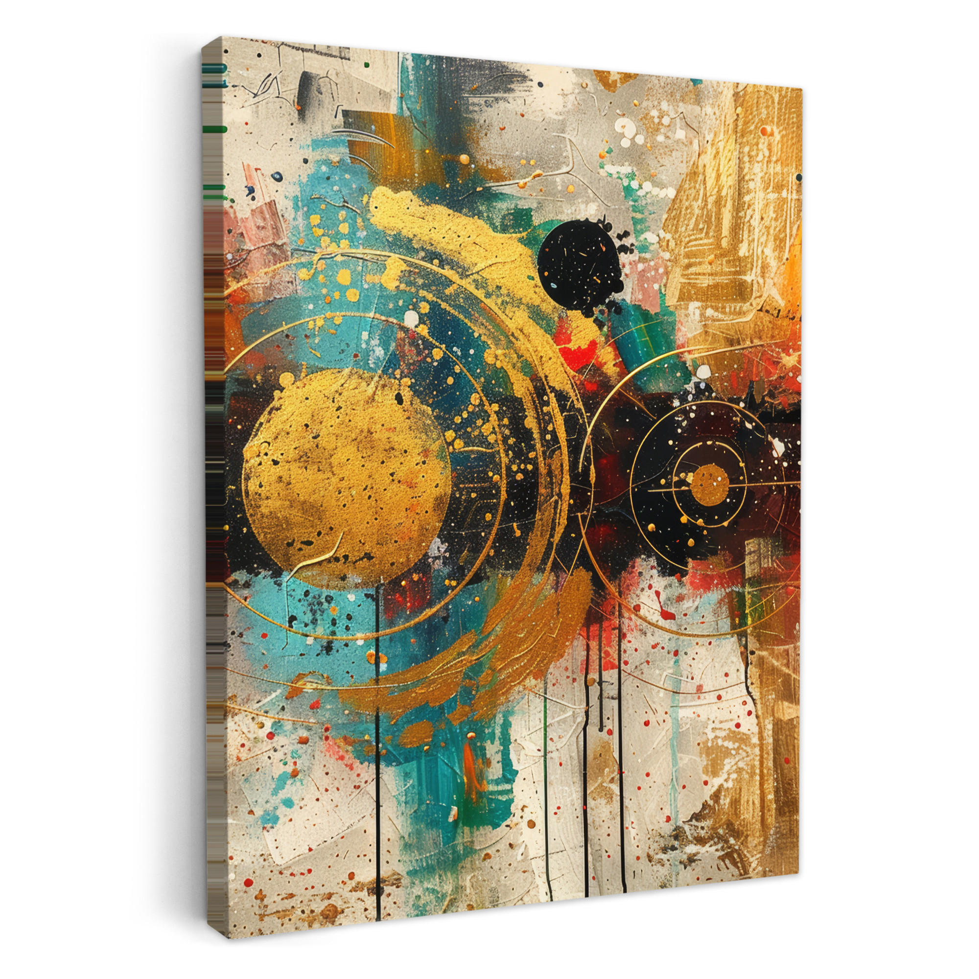 MuchoWow OBRAZ NA PLÁTNĚ Abstraktní - Umění - Zlato - Moderní 50x70 cm