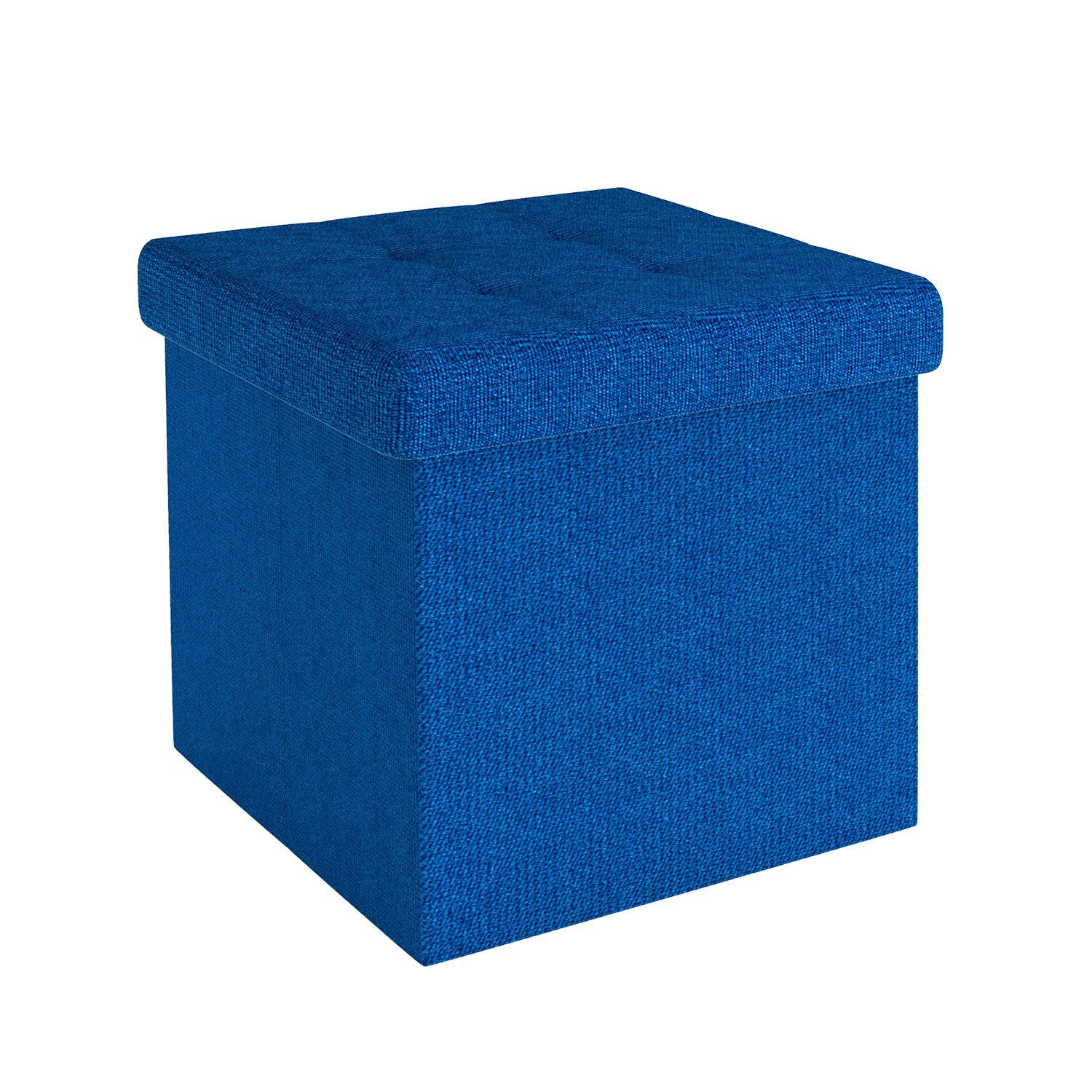 SITZWÜRFEL Faltbar 30/30/30 cm (Blau) - Blau, Textil (30/30/30cm) - Intirilife