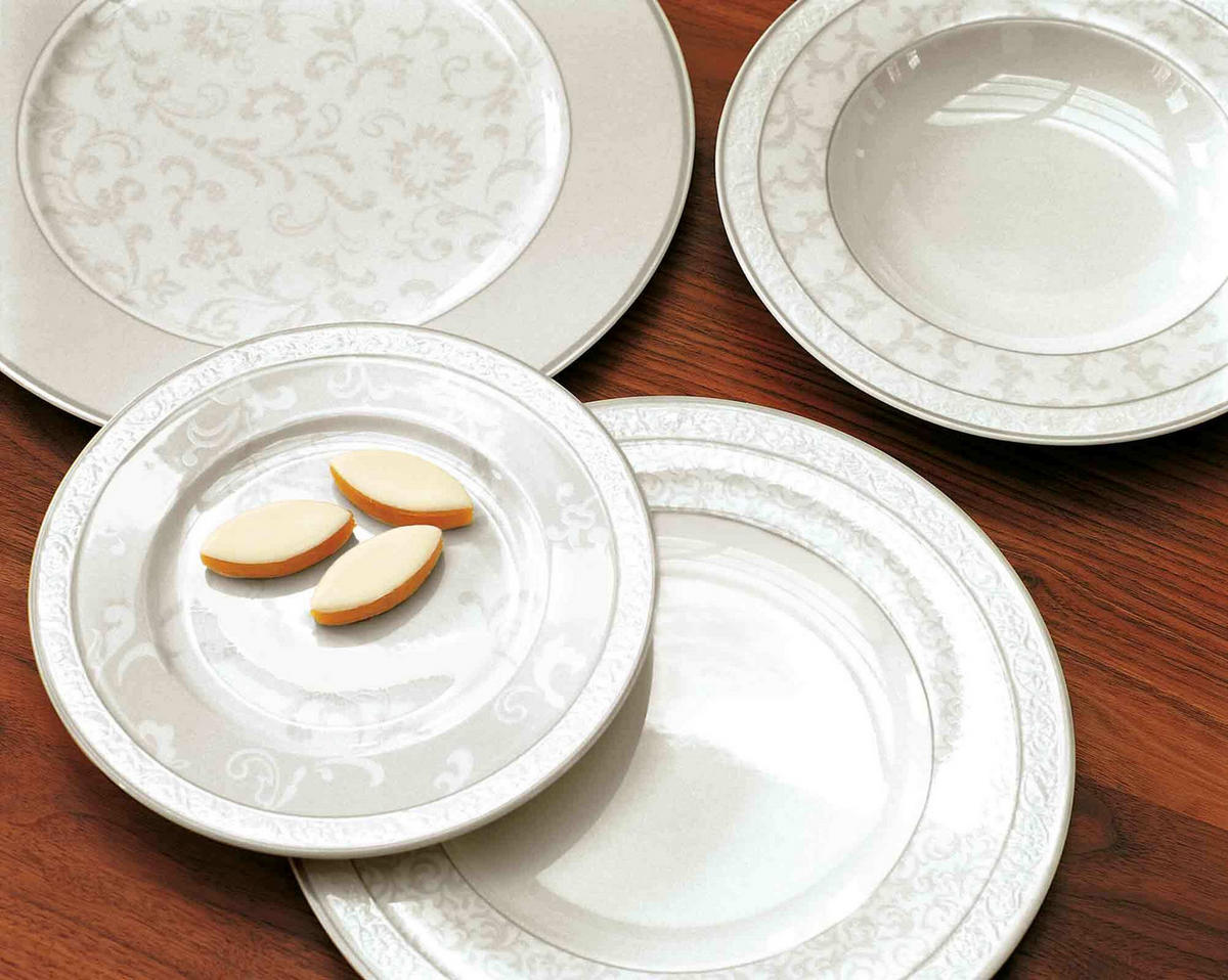 KOMBISERVICE Gray Pearl weiß 30er Set - Weiß, Keramik (1/1/1cm) - Villeroy & Boch