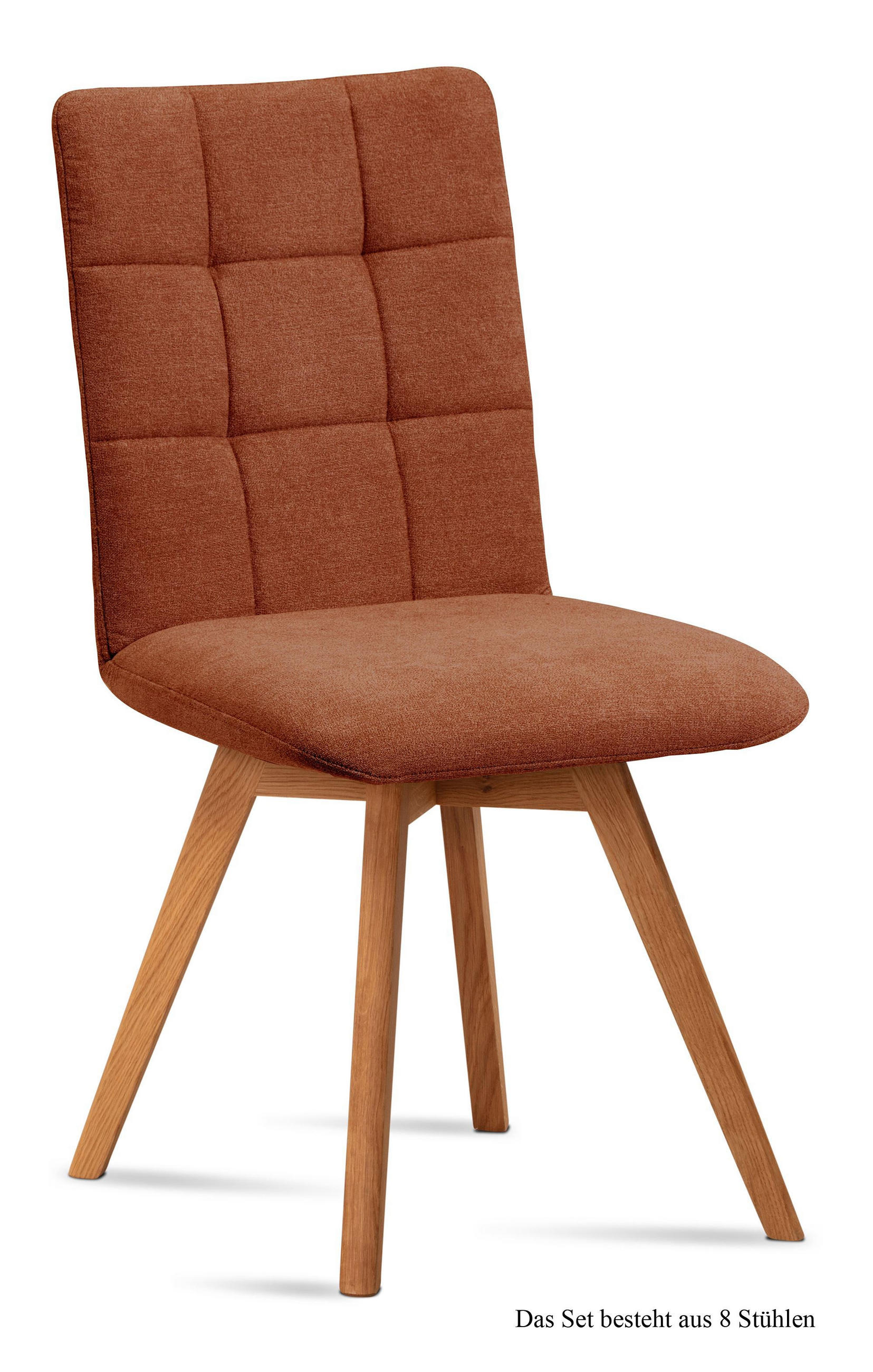 ESSZIMMERSTUHL (8er-Set) Dinny 47x91x60 Eiche geölt/Cognac - Cognac/Eichefarben, Kunststoff (60/91/47cm) - 58aufmkessel
