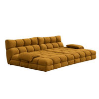 BIG SOFA AMIA Braun Velvet - Dunkelbraun/Schwarz, Kunststoff/Textil (290/86/178cm) - KAWOLA