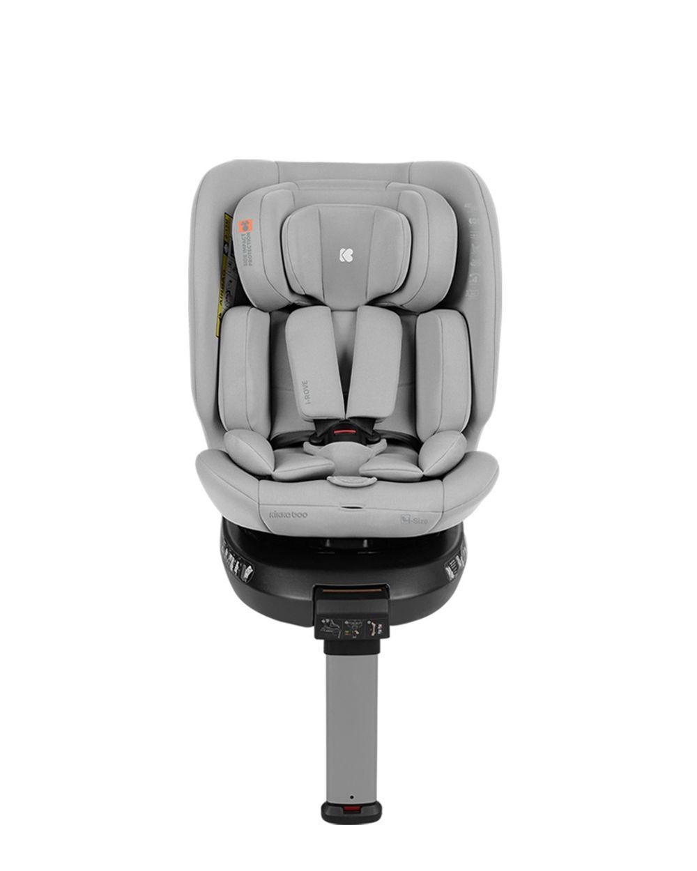 KINDERSITZ i-Rove i-Size dunkelgrau (40-150 cm) Isofix, Stützbein, Körperkissen - Grau, Kunststoff (45/50/60cm) - Kikka boo