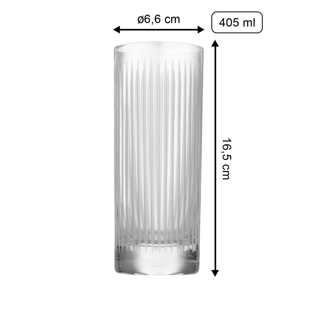 LONGDRINKGLÄSER New York Bar Soho transparent 405 ml 6er Set - Transparent, Glas (0.405L) - Stölzle Lausitz