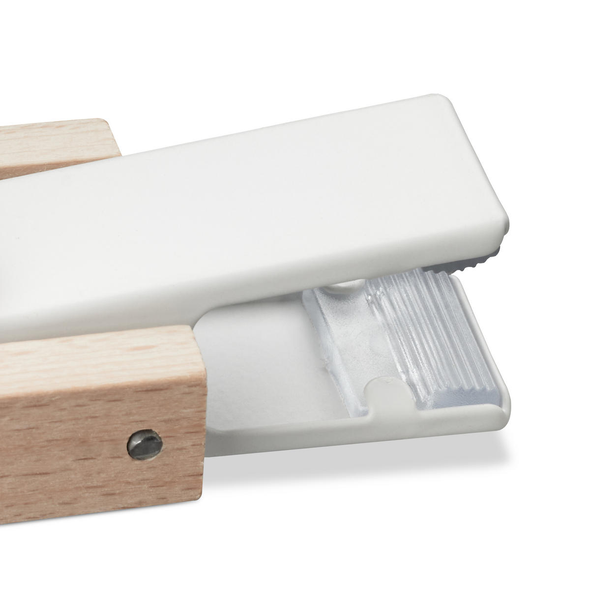 5XHÁČIKY na topánky - biela, kov/drevo (6/19/3cm) - Relaxdays