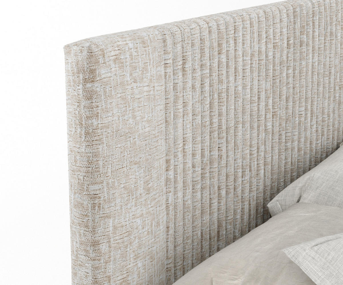 BOXSPRINGBETT Bergamo Beige 160/200 cm - Beige/Schwarz, Holz/Holzwerkstoff (160/200cm) - Maison de Reve
