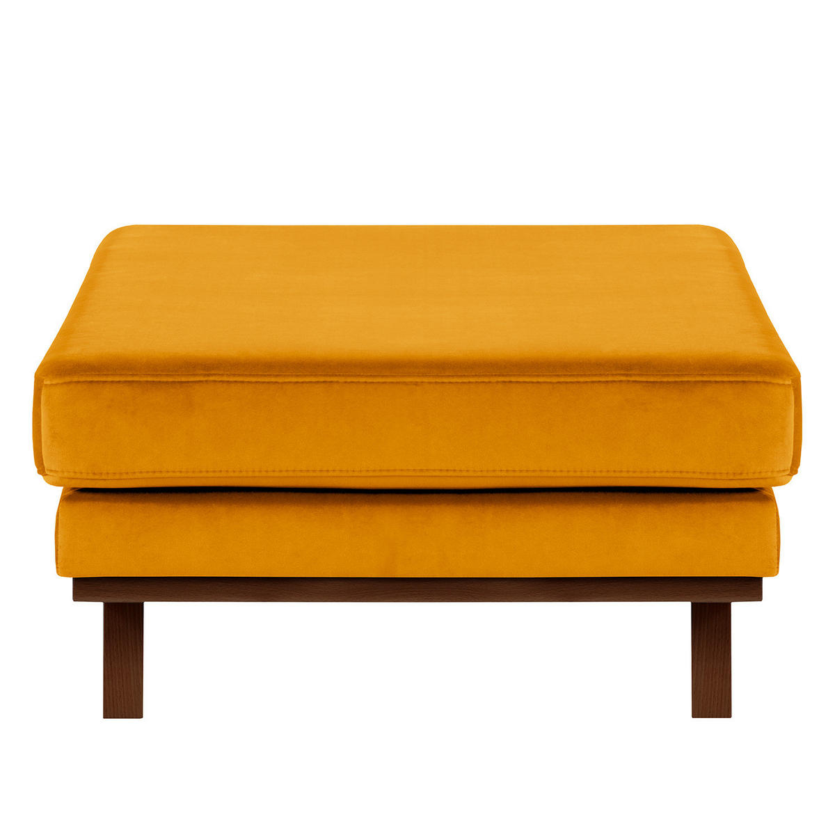 HOCKERBANK - Gelb/Buchefarben, Buchenholz/Textil (180/43/81cm) - home24