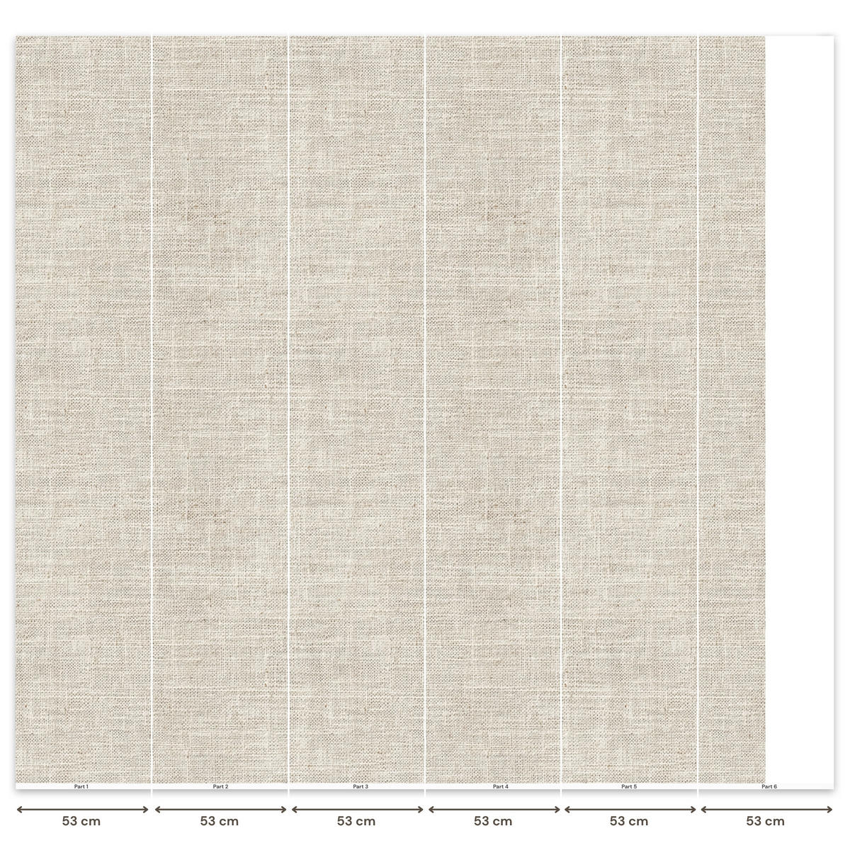 TAPETE - Leinen - Textur - Beige - 300x300 cm - Creme, Papier (300/300cm) - OnlyWow
