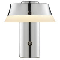 TISCHLEUCHTE Kinich Chromfarben/Weiß 15/15/16,5 cm - Multicolor, Metall (15/15/16.5cm) - Brilliant