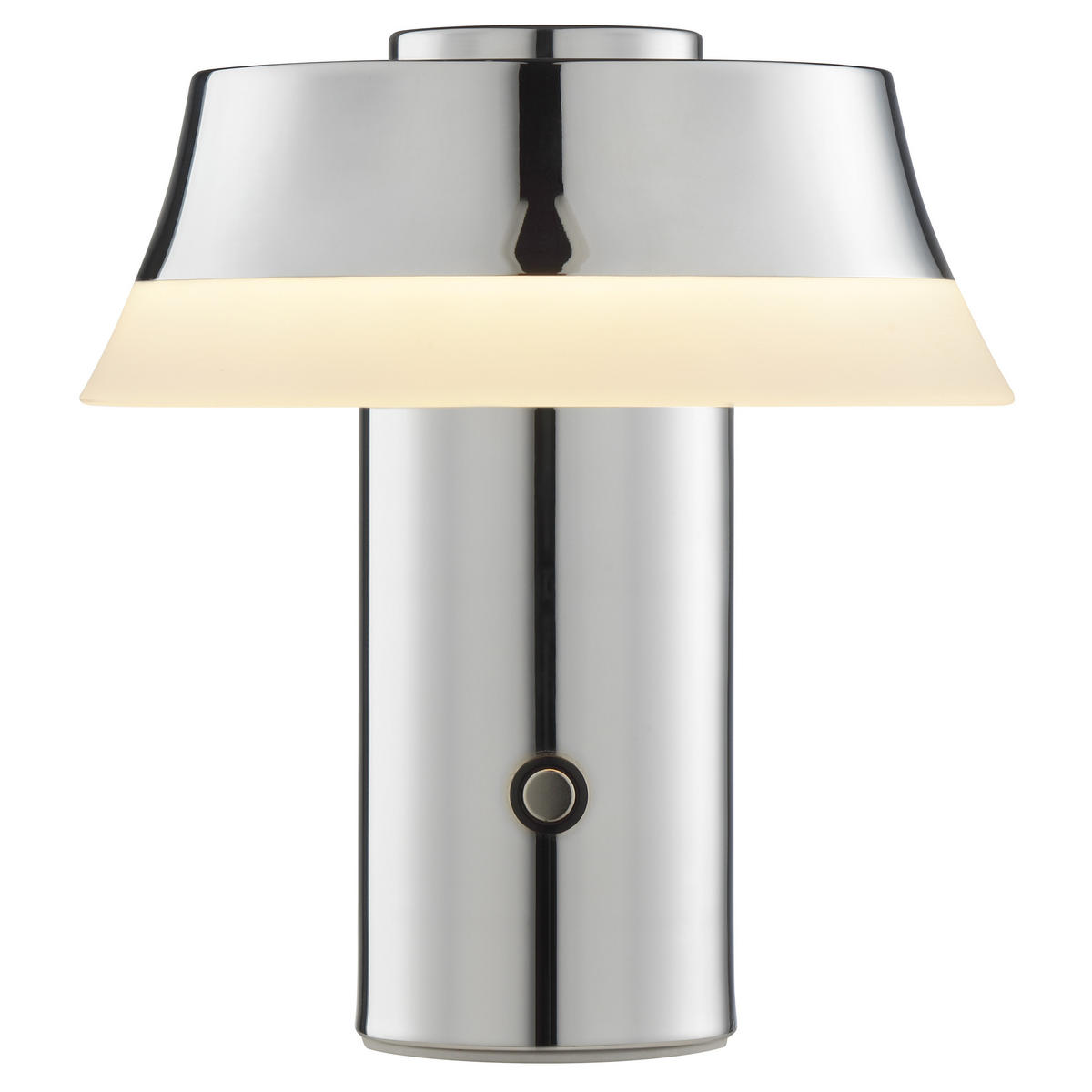 TISCHLEUCHTE Kinich Chromfarben/Weiß 15/15/16,5 cm - Multicolor, Metall (15/15/16.5cm) - Brilliant