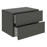 HÄNGENDER NACHTTISCH ANNI - Grau, Holzwerkstoff (42/29/30cm) - CARO-Möbel