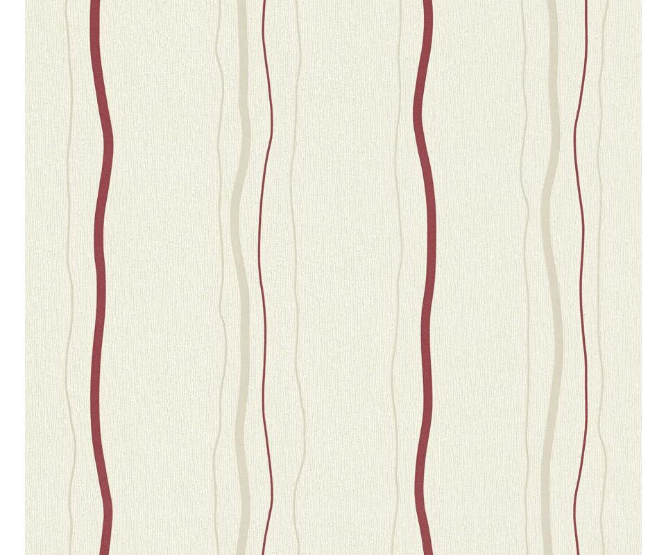 VLIESTAPETE Beige 53/1005 cm - Beige/Rot, Textil (53/1cm) - KUNSTLOFT