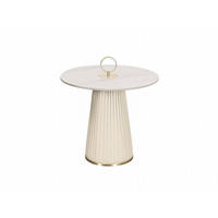BEISTELLTISCH MODIG Weiß 60x60x50 cm - Weiß, Stein (60/60/50cm) - FURNLUX