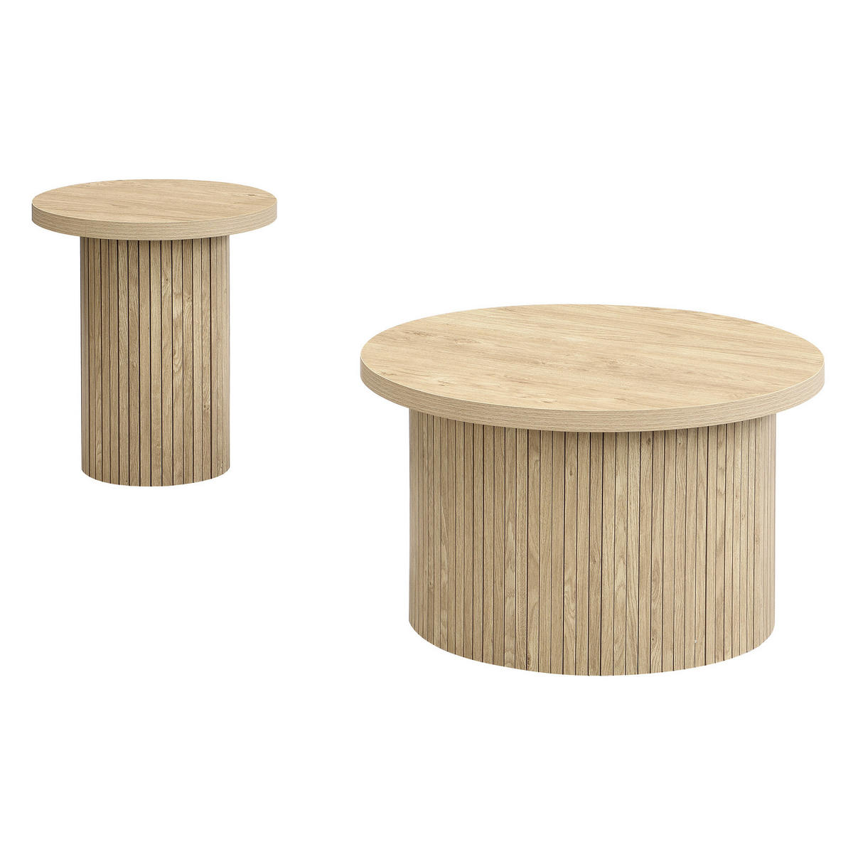 COUCHTISCH 66/40 cm Natur aus MDF mit platzsparender Funktion - Naturfarben, Holzwerkstoff (66/66/40cm) - OKMYHOME