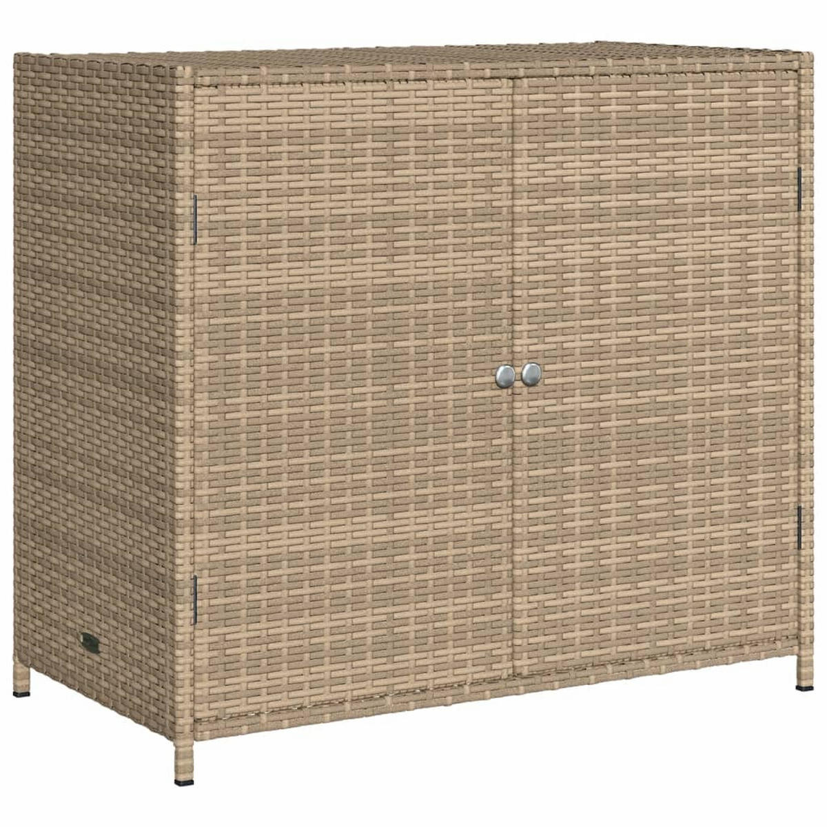 GARTENSCHRANK Beige 83x45x76 cm Poly Rattan - Beige, Kunststoff (83/76/45cm) - furnicato