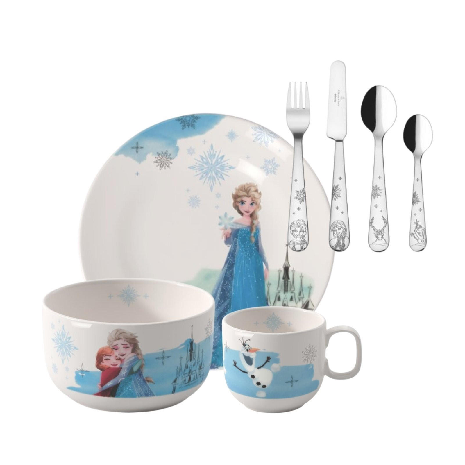 KINDERGESCHIRR-SET Disney Frozen bunt 7er Set - Multicolor, Keramik/Metall (2/2/2cm) - Villeroy & Boch