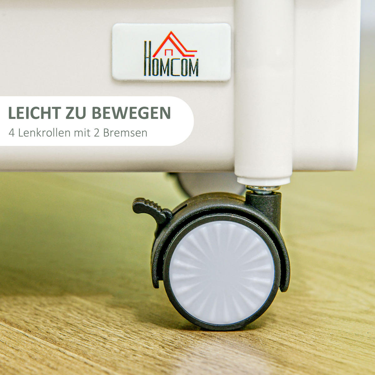 ROLLWAGEN mit 3 Etagen und Hängekorb 50 x 29,4 x 77 cm Weiß - Weiß, Kunststoff (29.4/77/50cm) - Beauniv