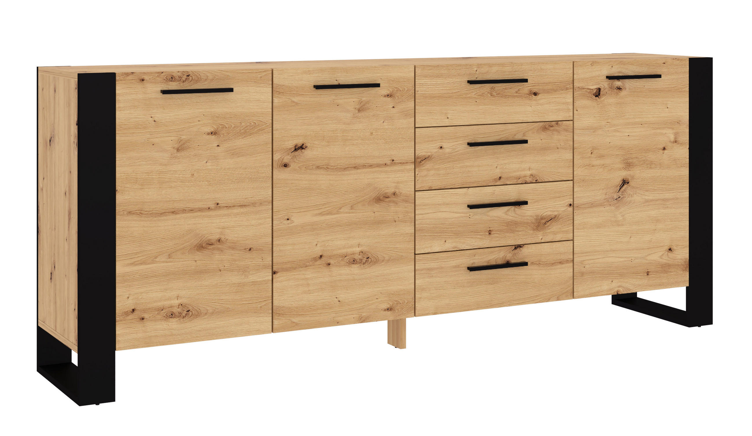 KOMMODE Artisann 197/87/45 - Eiche Artisan, Holzwerkstoff (197/87/45cm) - RAUMHIRSCH FURNITURE