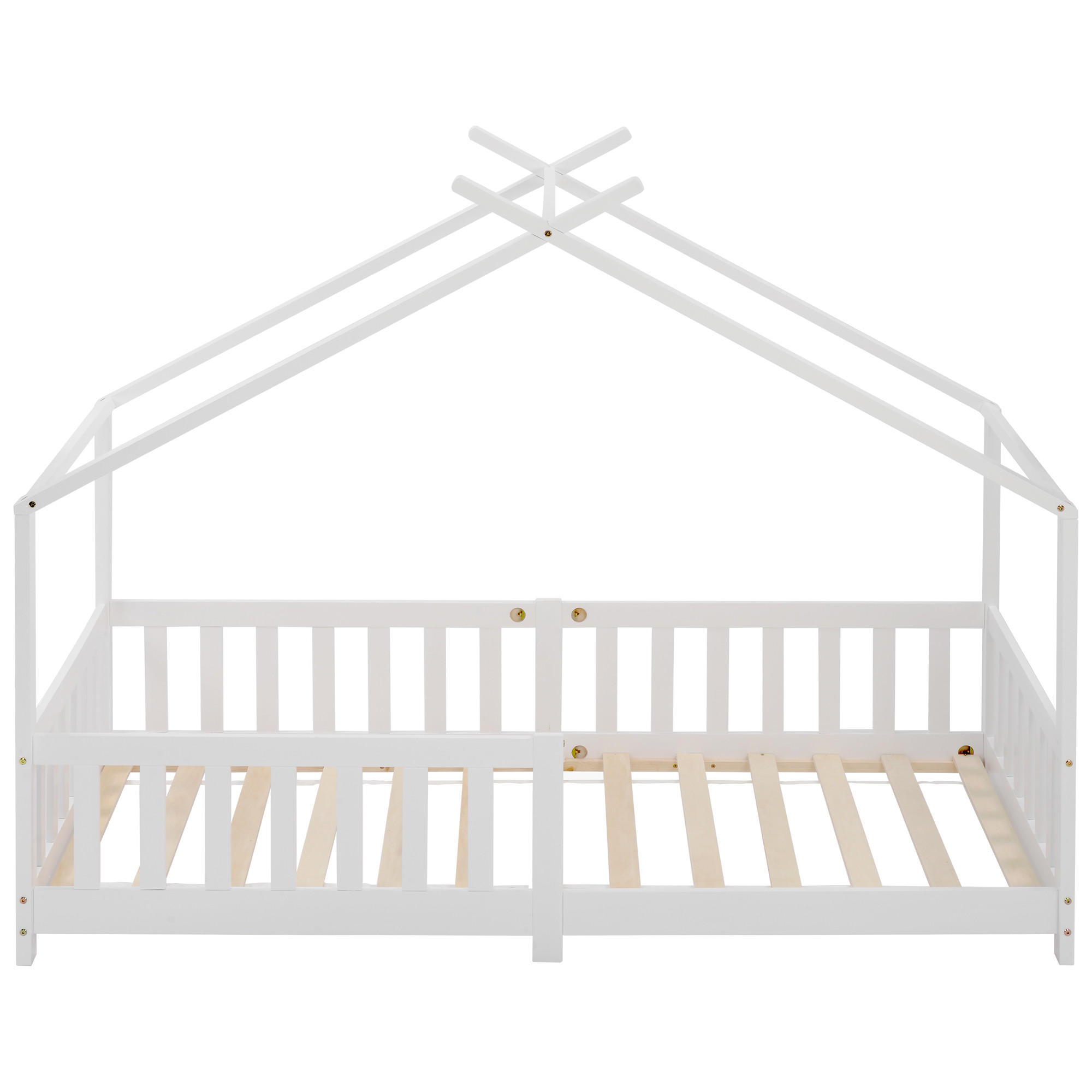 EINZELBETT 90x200 cm, mit Schubladen, Kiefernholz, weiß - Weiß, Holz (90/200cm)