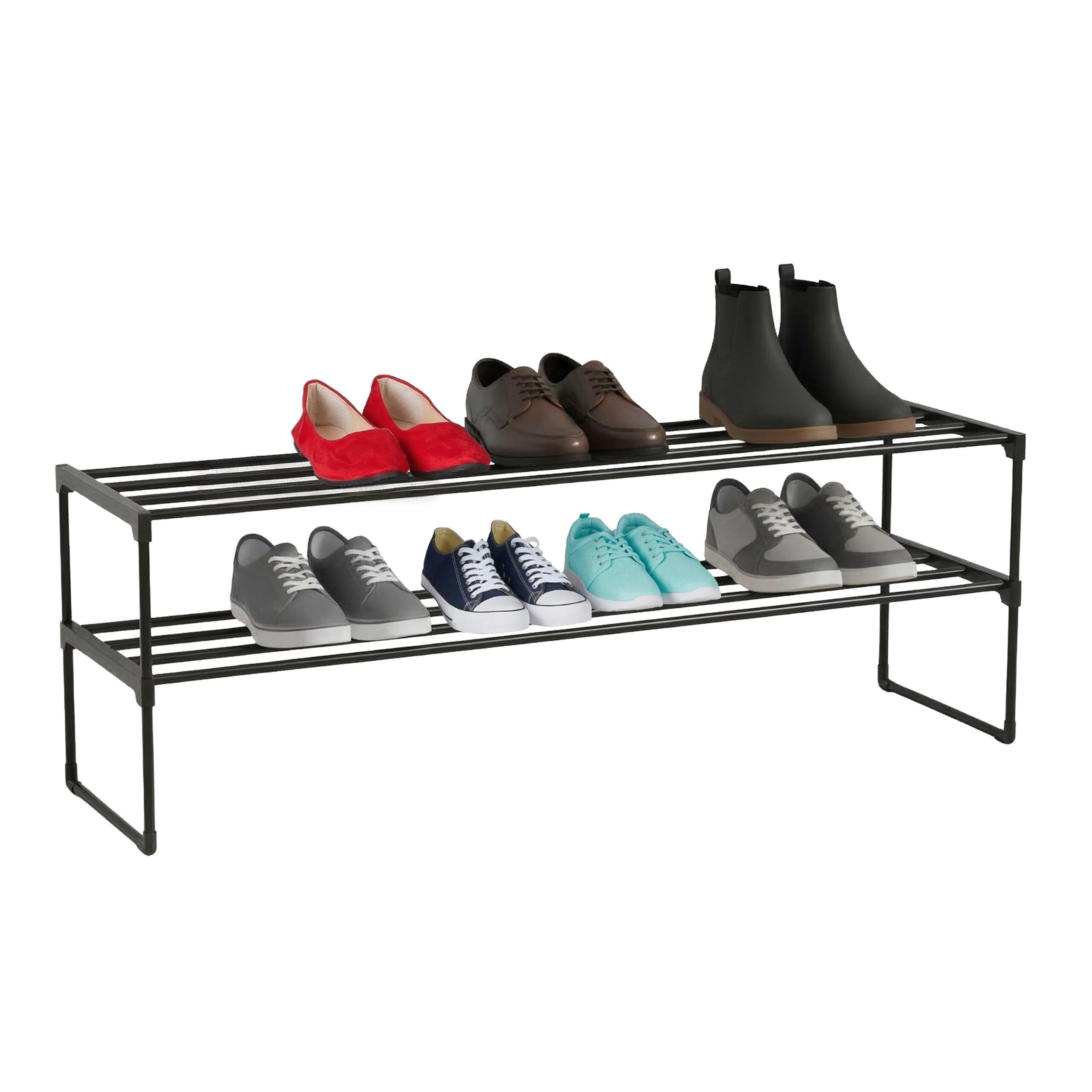 BOTNÍK - černá, kov/plast (117/38/30cm) - Relaxdays