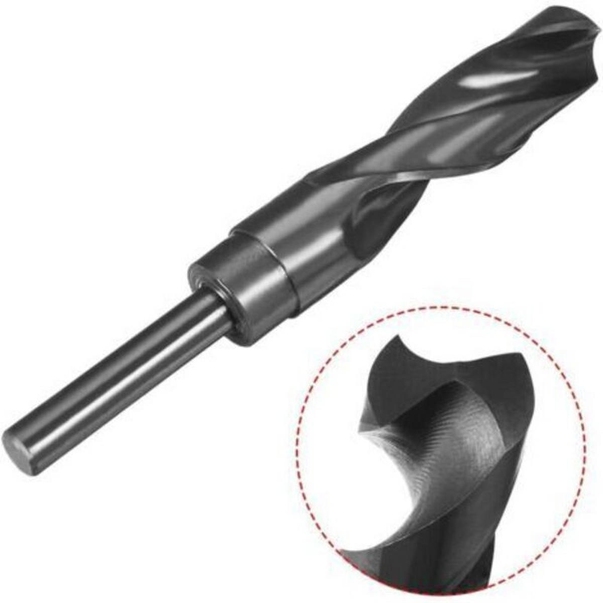 BOHRER - 22 mm - Schnellarbeitsstahl - 1/2 Zoll Rundschaft - Gesamtlänge 157 mm, geeignet für Metalle und Legierungen. - Schwarz, Metall (3/3/15.6cm) - DCA