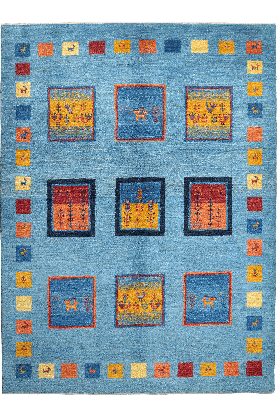Looma Gabbeh-Teppich Blau 150x204 cm