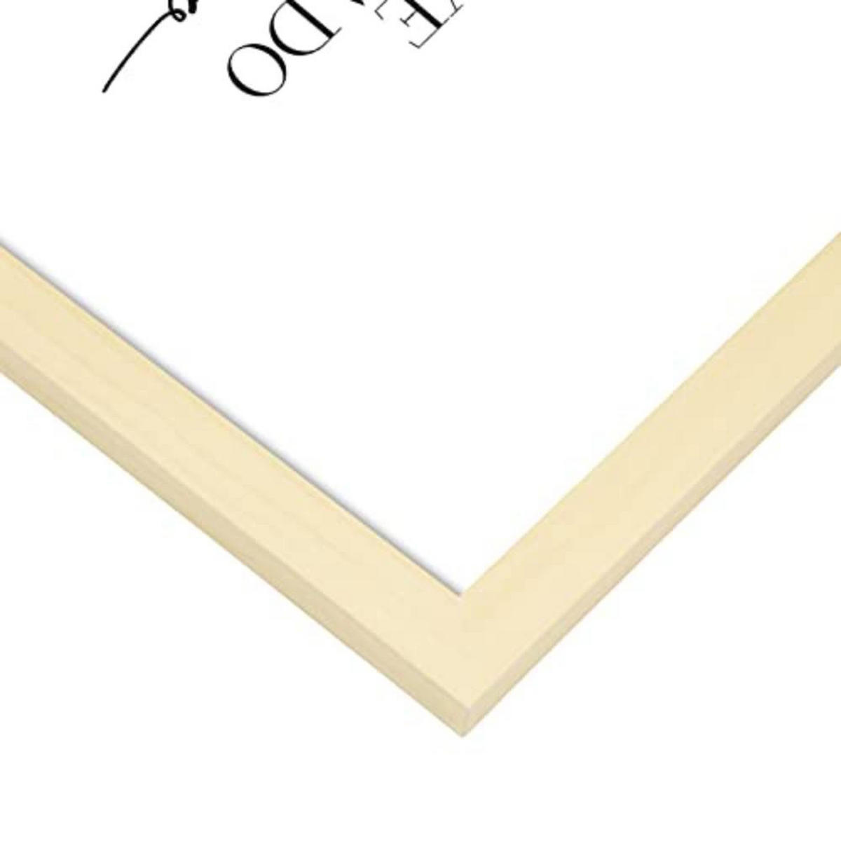 POSTER Set mit 4 Nacht TypografieStil A4 Rahmen aus hellem Holz - Beige, Papier (29.7/3cm) - Nacnic