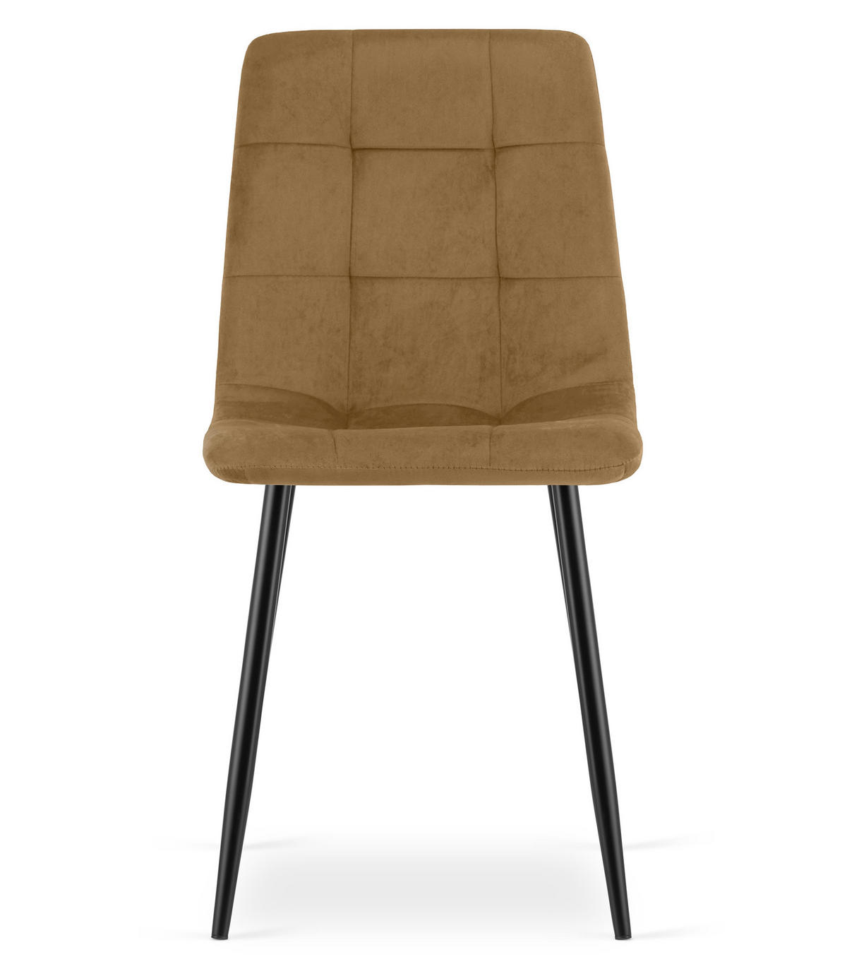 ESSZIMMERSTUHL PYRA brauner Sitz, schwarze Beine - Schwarz/Braun, Textil (45/87/50.5cm) - Valora