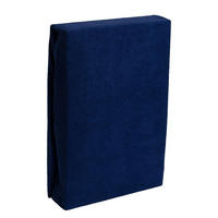 FROTTEE-SPANNBETTLAKEN 100x200 cm Navy Blau, Warmes Winter Bettlaken - Blau, Textil (100/200cm) - Carpe Sonno
