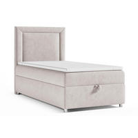 BOXBETT mit Bettkasten Trinity K-3 SINGLE Bonellfederkern inkl. Topper - Creme, Holz/Holzwerkstoff (90/200cm) - Best For Home