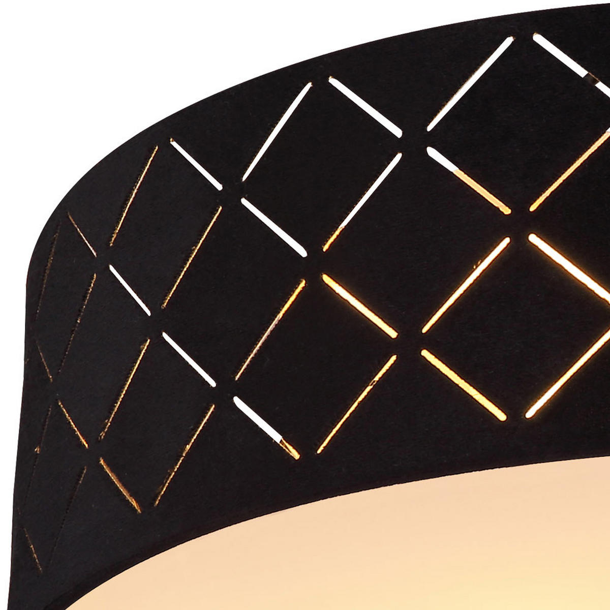 LED DECKENLEUCHTE Metall Schwarz Gold - Schwarz, Metall (38/38/10cm) - Globo Lighting